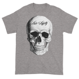 Sport Grey T-Shirt with large white Skull Graphic.