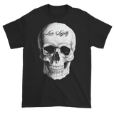 Black T-Shirt with large white Skull Graphic.