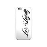 White iPhone Case with the Black Love & Loyalty Logo. - iPhone 5/5s/Se, 6/6s, 6/6s Plus Case 