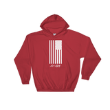 Red Hoodie with White Flag graphic above the Love & Loyalty Logo.