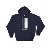 Navy Hoodie with White Flag graphic above the Love & Loyalty Logo.