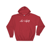 Red hoodie with white "Love & Loyalty" Logo.